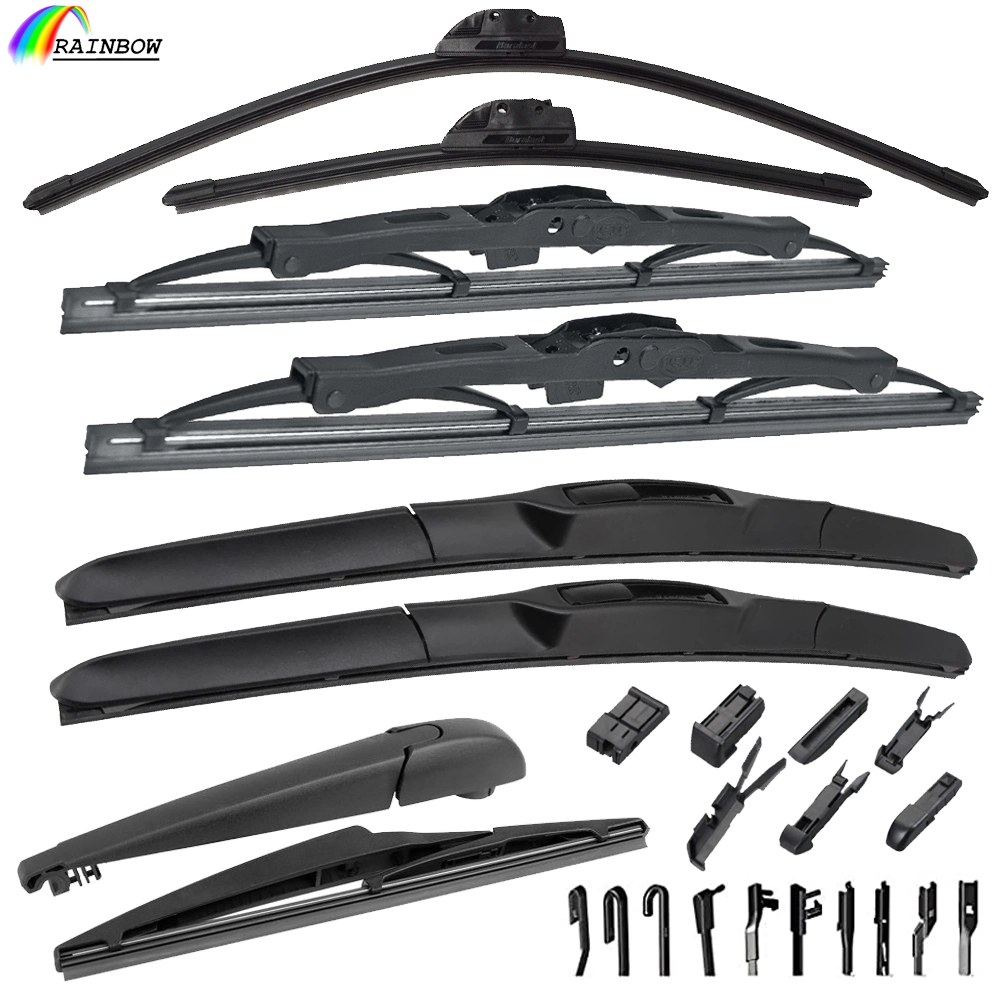 Flat/Soft/Boneless Frame Universal Multi-Type Wiper Blade for All Car 16&quot;18&quot;19&quot;20&quot;22&quot;23&quot;24&quot;26&quot; Windows/Windscreen/Windshield Rear Wiper Blades 12 Inch - 32 Inch